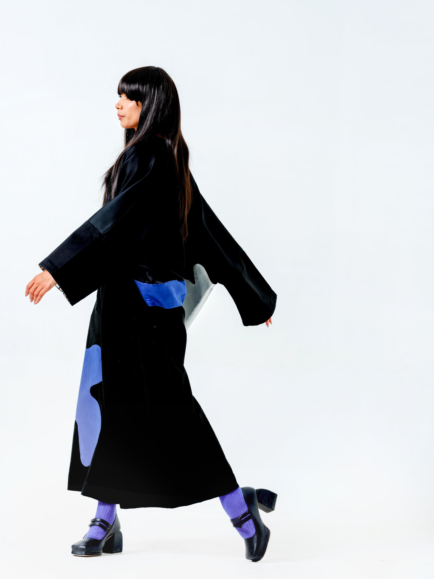 Chia Jacket Black + White + Blue