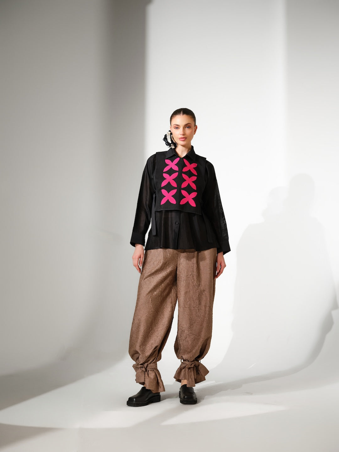 Pebble Shirt | Black + Pink