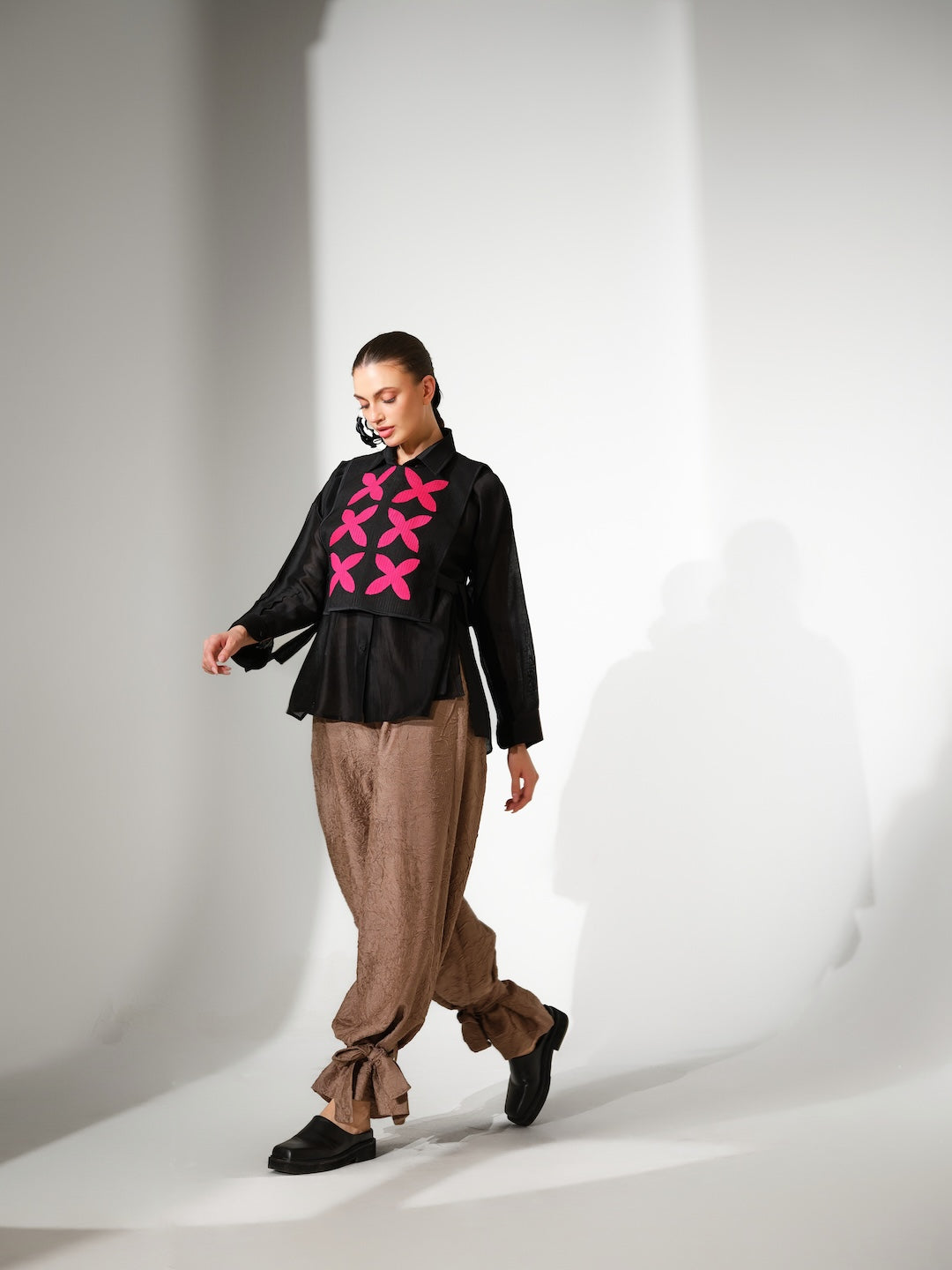Pebble Shirt | Black + Pink