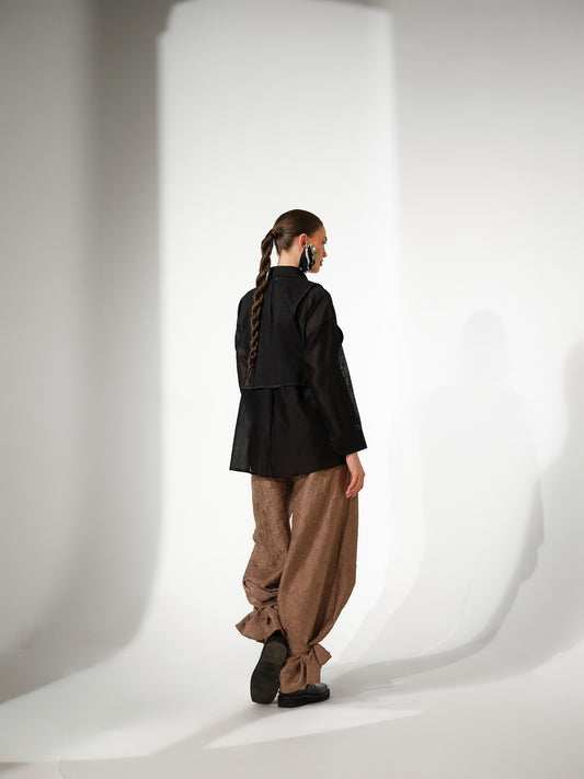 Pebble Shirt | Black + Ochre