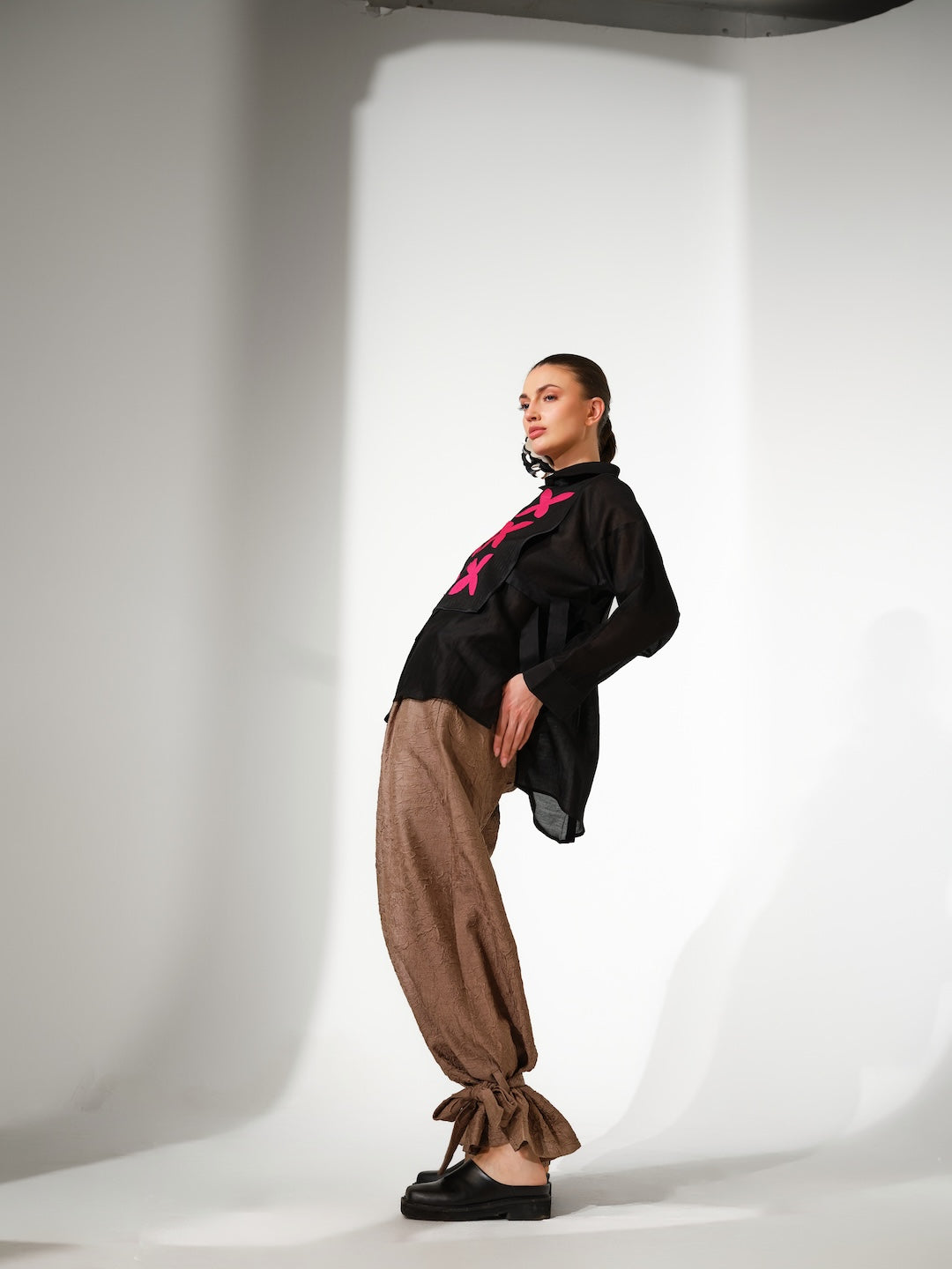 Pebble Shirt | Black + Pink